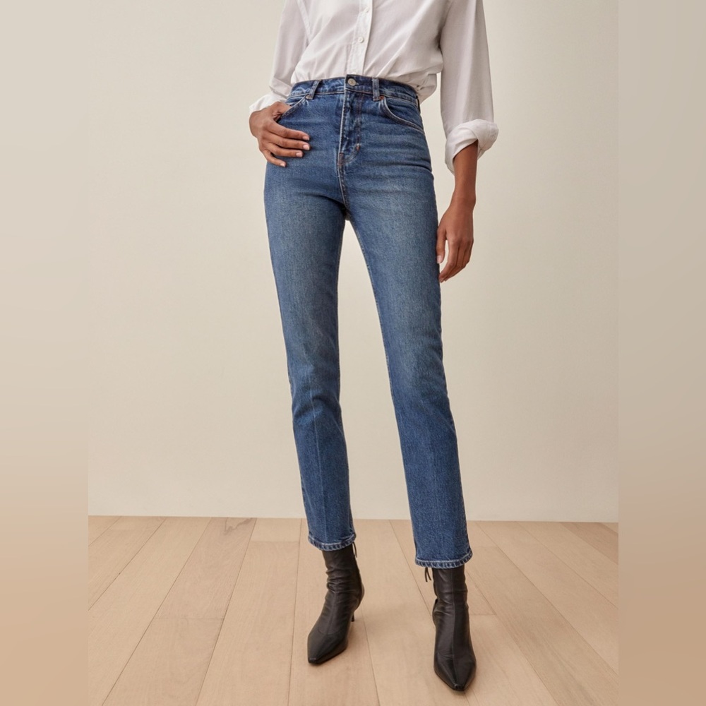 Reformation Liza High Rise Straight Long Jeans. Size 24 - Picture 4 of 10
